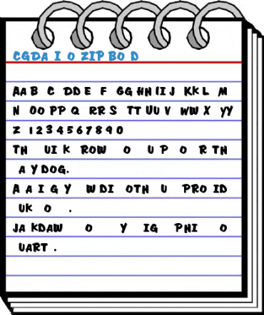 CgDavisonZip Bold Font