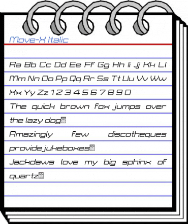 Move-X Italic Font