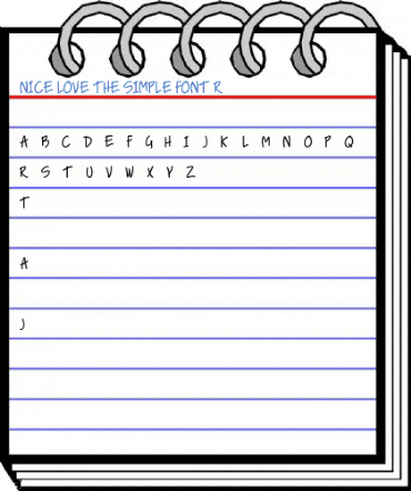 NICE LOVE THE SIMPLE FONT Regular Font