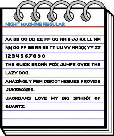 Night Machine Regular Font