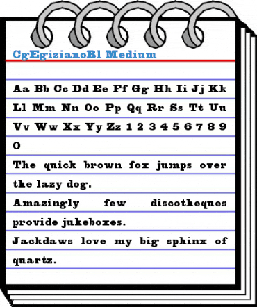 CgEgizianoBl Medium Font