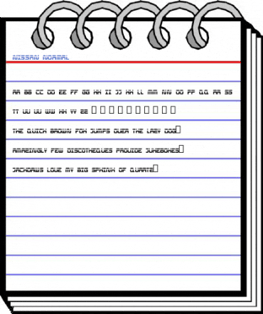 Nissan normal Font