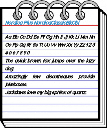 Nordica Plus NordicaClassicBkObl Font