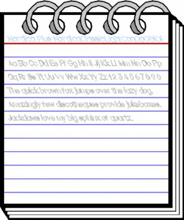 Nordica Plus NordicaClassicLightConOpOblOl Font