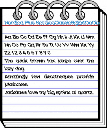 Nordica Plus NordicaClassicRgExtOpObl Font