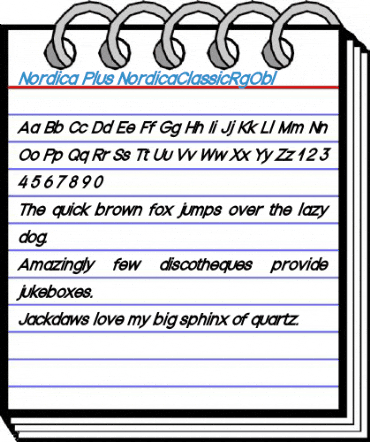 Nordica Plus NordicaClassicRgObl Font