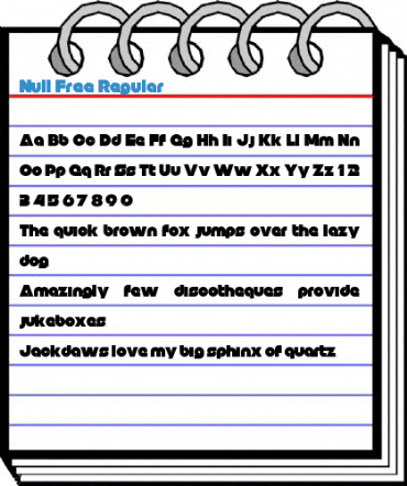 Null Free Regular Font