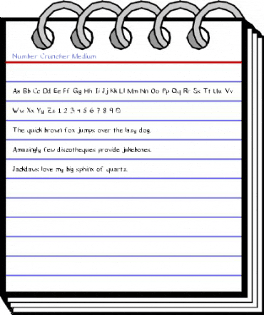 Number Cruncher Medium Font