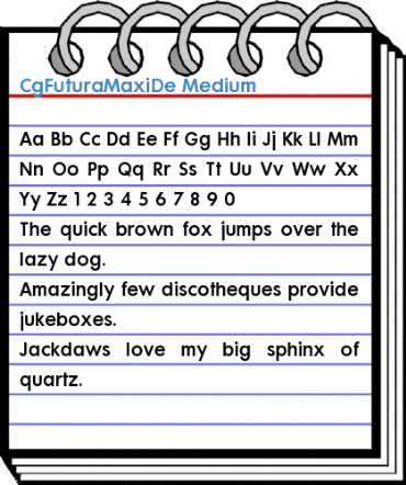 CgFuturaMaxiDe Font