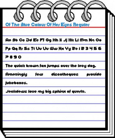 Of The Blue Colour Of Her Eyes Regular Font