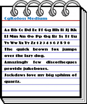 CgKoloss Medium Font