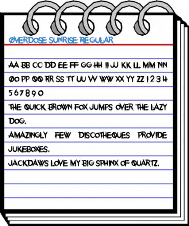 Overdose Sunrise Regular Font