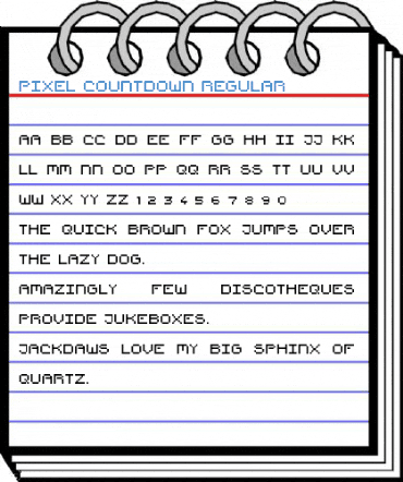 Pixel Countdown Regular Font