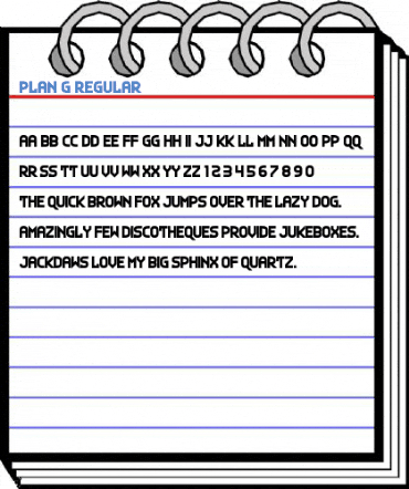 Plan G Regular Font
