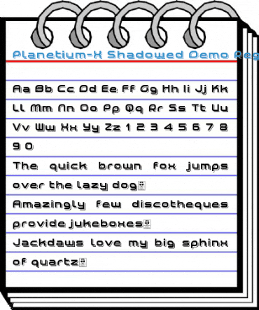 Planetium-X Shadowed Demo Regular Font