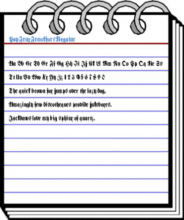 PopFraxFrankfurt Regular Font