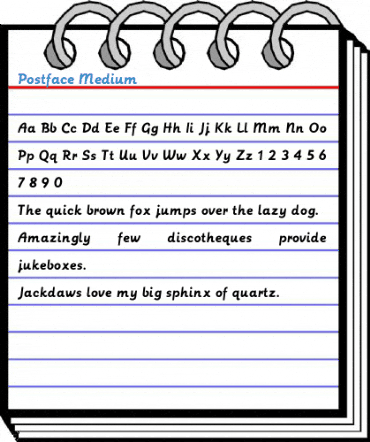 Postface Medium Font