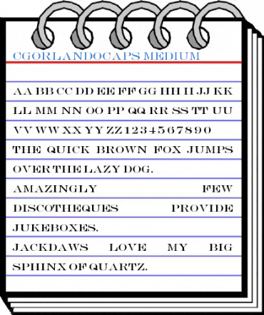 CgOrlandoCaps Medium Font