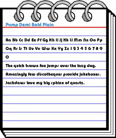 Pump Demi Bold Plain Font