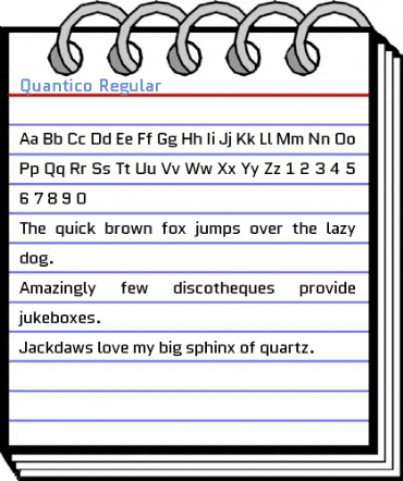 Quantico Regular Font