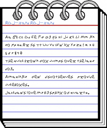 RDJ-Hand Font
