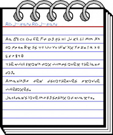 RDJ-Hand RDJ-Hand Font