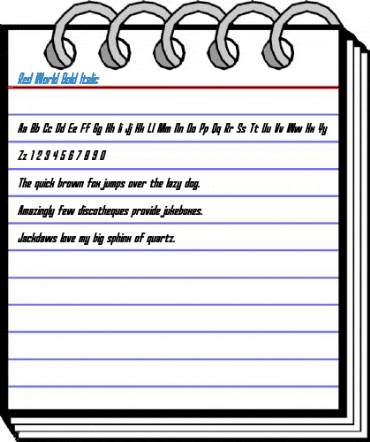Red World Bold Italic Font
