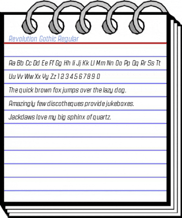 Revolution Gothic Regular Font