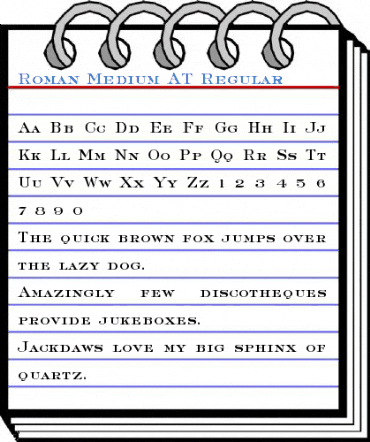Roman Medium AT Regular Font