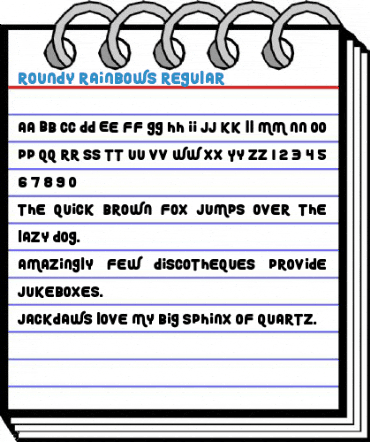 Roundy Rainbows Regular Font