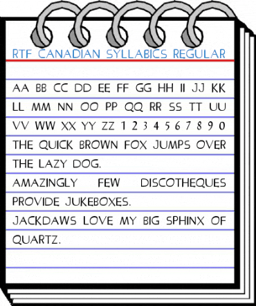 RTF Canadian Syllabics Regular Font