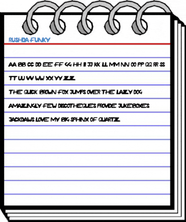 RUSHDA Funky Font