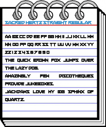 Sacred Hertz Straight Regular Font