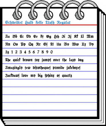 Schneidler Halb Fette Trash Regular Font