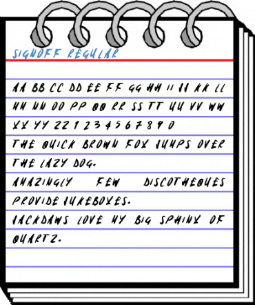 Signoff Regular Font