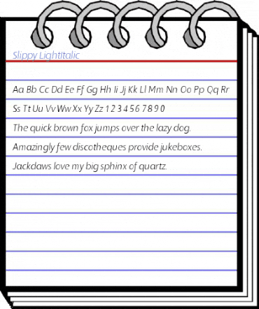 Slippy LightItalic Font