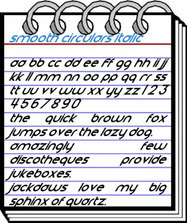 Smooth Circulars Italic Font