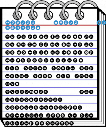 Social Media Circled Regular Font