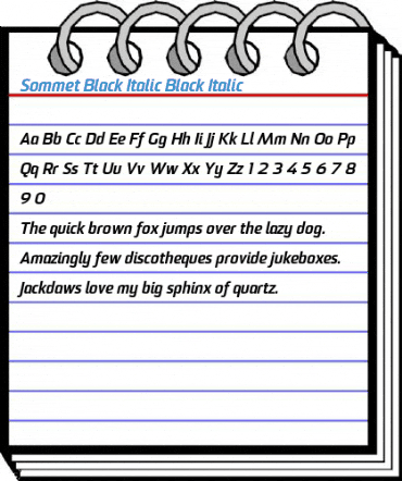 Sommet Black Italic Black Italic Font
