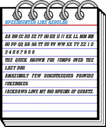 speedhunter line Regular Font