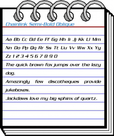Chainlink Semi-Bold Oblique Font