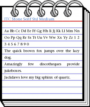 ITC Stone Serif Std Medium Font