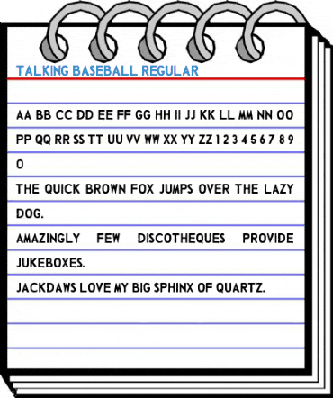 Talking Baseball Regular Font