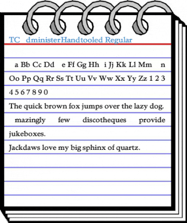 TCAdministerHandtooled Regular Font