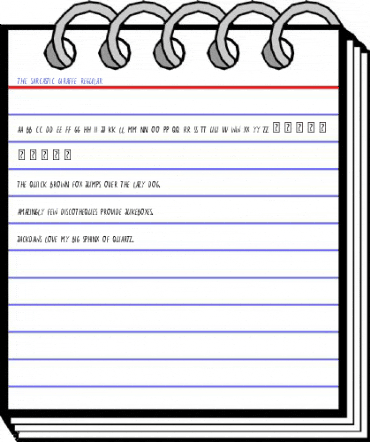 the sarcastic giraffe Regular Font