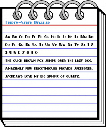 Thirty-Seven Regular Font