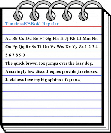 TimelessEF-Bold Regular Font