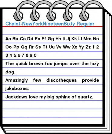 Chalet-NewYorkNineteenSixty Regular Font