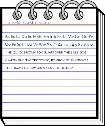TodaySB-CapsLig Regular Font