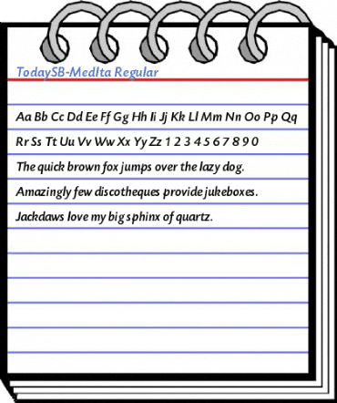 TodaySB-MedIta Regular Font